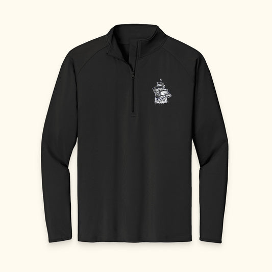 Sport-Tek® Men's Embroidered Stretch Quarter-Zip Pullover