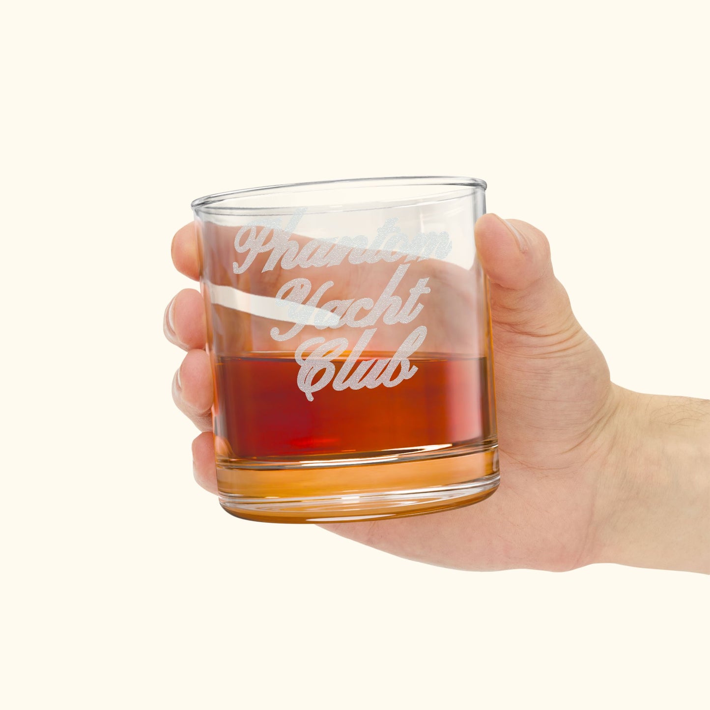 The Phantom Yacht Club Engraved Whiskey Glass