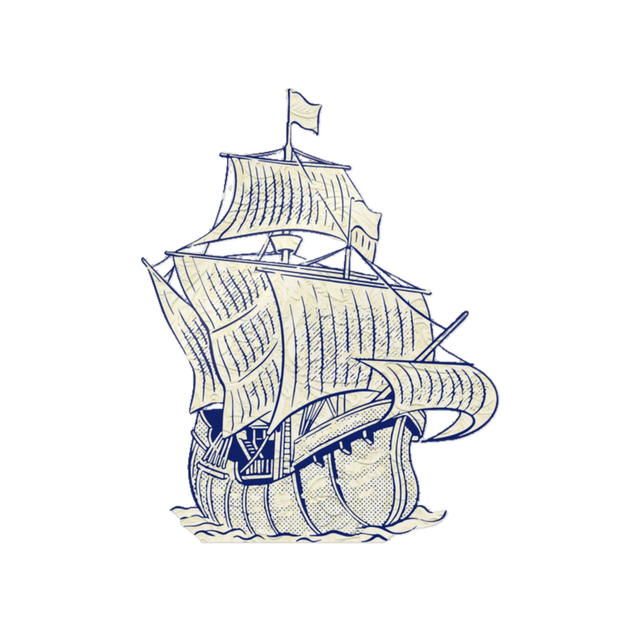 Phantom Yacht Die-Cut Stickers, (DTF)