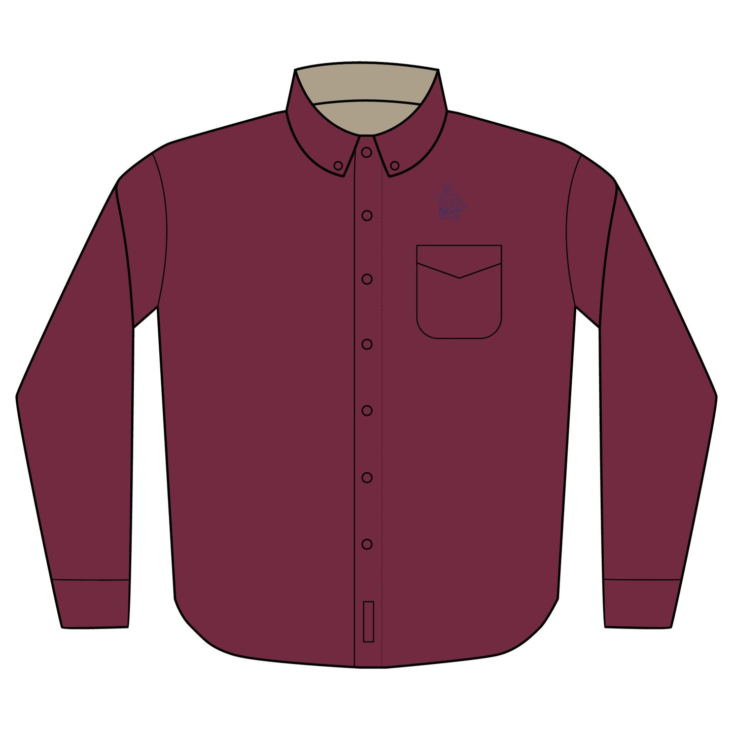 The PYC Embroidered Unisex Long Sleeve Shirt