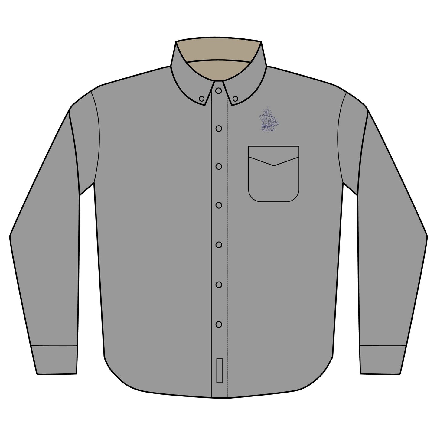 The PYC Embroidered Unisex Long Sleeve Shirt